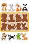 Cute Animals, Cat, Dog, Crocodile Bultak Wooden Puzzle - 3