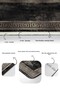 Gold - Gold Geometric Avangarde 2-Piece Bathroom & Kitchen Mat Set with Framed Motifs on Black Floor - 4