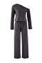 Anthracite Low Sleeve Detail Soft Button Flexible Knitted Bottom - Top Set Twoaw26Au00089 - 6