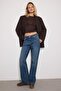 Dark Blue Low-Rise Straight Cut Straight 100% Cotton Non-Stretch Jeans TWOSS24JE00100