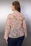 Ecru Floral Tie-Neck V-Neck Chiffon Sheer Woven Plus Size Blouse TBBAW26AF00070 - 4