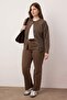 Wardrobe Essentials Vizon Alpaka Yünü Karışımlı Basic Triko Hırka TBBAW26AV00037 - 2