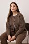 Wardrobe Essentials Vizon Alpaka Yünü Karışımlı Basic Triko Hırka TBBAW26AV00037