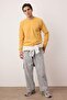Mustard Regular/Normal Cut Fleece Crew Neck Sweatshirt/Pajama Top Tmnaw26Sw00033 - 4