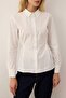 White Button Detailed Adjustable 100% Cotton Poplin Shirt Twoaw26Go00101 - 3