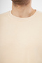 Men's Crew Neck 3 Thread Cotton Relaxed Sweatshirt – Beige Regular Fit - 6