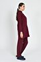 Hijab Burgundy Stretch Fabric Cotton Doctor Nurse Uniform Scrubs Suit - 2