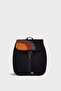 Women's Black Orange Handmade Backpack