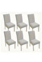 6Pcs Basket Pattern Lycra Chair Cover, Chair Slipcover