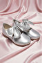 Silver Bow Girls' Ballerina Shoes
