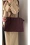 Suede Burgundy Wide Handle Bag with Puppies - 4