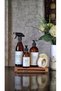 3-Piece Amber Glass Dishwashing Liquid Kitchen Cleaner Liquid Soap Dispenser with Wooden Stand and Brush 500ml - 2