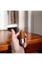 Genuine Leather Palm Card Holder, Real Leather Minimal Card Holder, Single Snap Wallet, Unisex Card Holder - 4