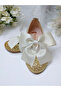 Girl's Gold Glitter Bowknot Orthopedic Stylish Ballet Flats - 7