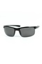 Black Oval Rimless Polarized Glass Men's Sunglasses - 3