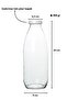 4 Pieces 1 Liter Transparent Jug Milk, Buttermilk, Water, Lemonade, Soft Drink Bottle Plastic Lid Glass Bottle - 8