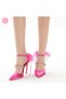 Bow Detailed Stoned Pink Heeled Shoes – Bride to Be Heeled Shoes – Bridesmaid Heeled Shoes - 7