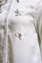 Satin Blouse with Flower Detail 44632 - 4