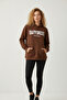 Happines Oversize Unisex Hooded Printed Sweatshirt