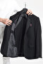 Marcio Men's Black Cotton Blended Stretching Fabric Mono Collar Slim Fit Sports Blazer Jacket - 7