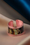 Women's Copper Bracelet Ring Set - Mia Model Special Edition Metal Box and Quartz Stone - 5