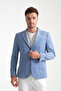 Abrines Men's Indigo Half-Lined Blazer Jacket with Pocket, Cotton Blend, Lycra, Flexible Fabric - 5