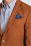 Allegrie Men's Mustard Oversize Oversize Mono Collar Patterned Slim Fit Blazer Jacket - 4