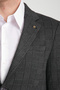 Ribas Men's Navy Blue Lycra Cotton Blended Plaid Patterned Slim Fit Sports Blazer Jacket - 5
