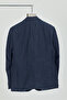 Acario Men's Dark Navy Mono Collar Slim Fit Blazer Jacket (Large Size - Oversized) - 5