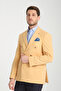 Baselna Krv Men's Yellow Double Breasted 6 Pieces Metal Button 4 Seasons Blazer Jacket - 3
