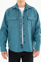 Men's Petrol Blue Comfortable Fit Sports Jacket with Flap, Double Pockets and Snap Fasteners - 2