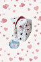 Heart Patterned 100% Cotton Makeup and Cosmetic Bag |   22X12X10 cm |   Travel Organizer - 8