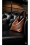 Large Size Fixed Strap Soft Faux Leather Casual Model Women's Shoulder Bag - 2