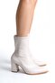 Women's Thick Heeled Pointed Toe Stretch Daily Boots Alina Beige - 6