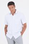 White Hard Collar Short Sleeve Pocket Comfort Fit Cls Shirt 1004250261 - 3
