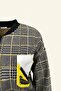 Yellow Plaid Jacket with Embroidered Pockets - 4