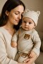 3-Piece Teddy Bear Embroidered Cotton Fabric Baby Set - 2