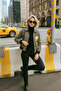 Yellow Plaid Jacket with Embroidered Pockets