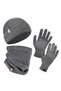 Winter Set 70% Merino Wool Thermal Beanie Neck Gaiter and Gloves 3-Piece Winter Set - Gray - 2