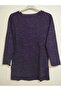 Knitwear Glittering V-Neck Sweater with Slits on the Sides - 5