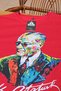 Charismatic Eyeglass-Wearing Gazi Mustafa Kemal Atatürk Portrait Ata Printed Red Sweatshirt - 4