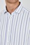 Men's Long Sleeve Striped Pattern Italian Collar Flexible Slim Fit Shirt 1004250203 - 4