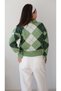 Una Fiaba-Green Soft Textured Women's Knitwear Polo Neck Sweater - 6