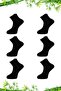 Men's Bamboo Half-Crew Plain Black Seamless Socks 6-Pack - 2