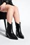 Women's Pointed Toe Cowboy Stitching Detailed Western Boots Vildo Black Croco - 5