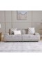 Valira 3 Seater Fabric Sofa - Beige L232xW104xH81cm - 2