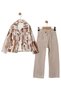 Brown Girl's Jacquard Jacket Suit 5Y,6Y,7Y,8Y - 2