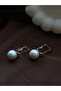 Gold Earrings with Pearls - 2