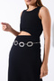 PINKMARK Women's Silver Ellipse Chain Belt - PMKM25620 - 3