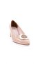 K112 Women's Pointed Toe Silver Stone Buckle Heeled Shoes - 2